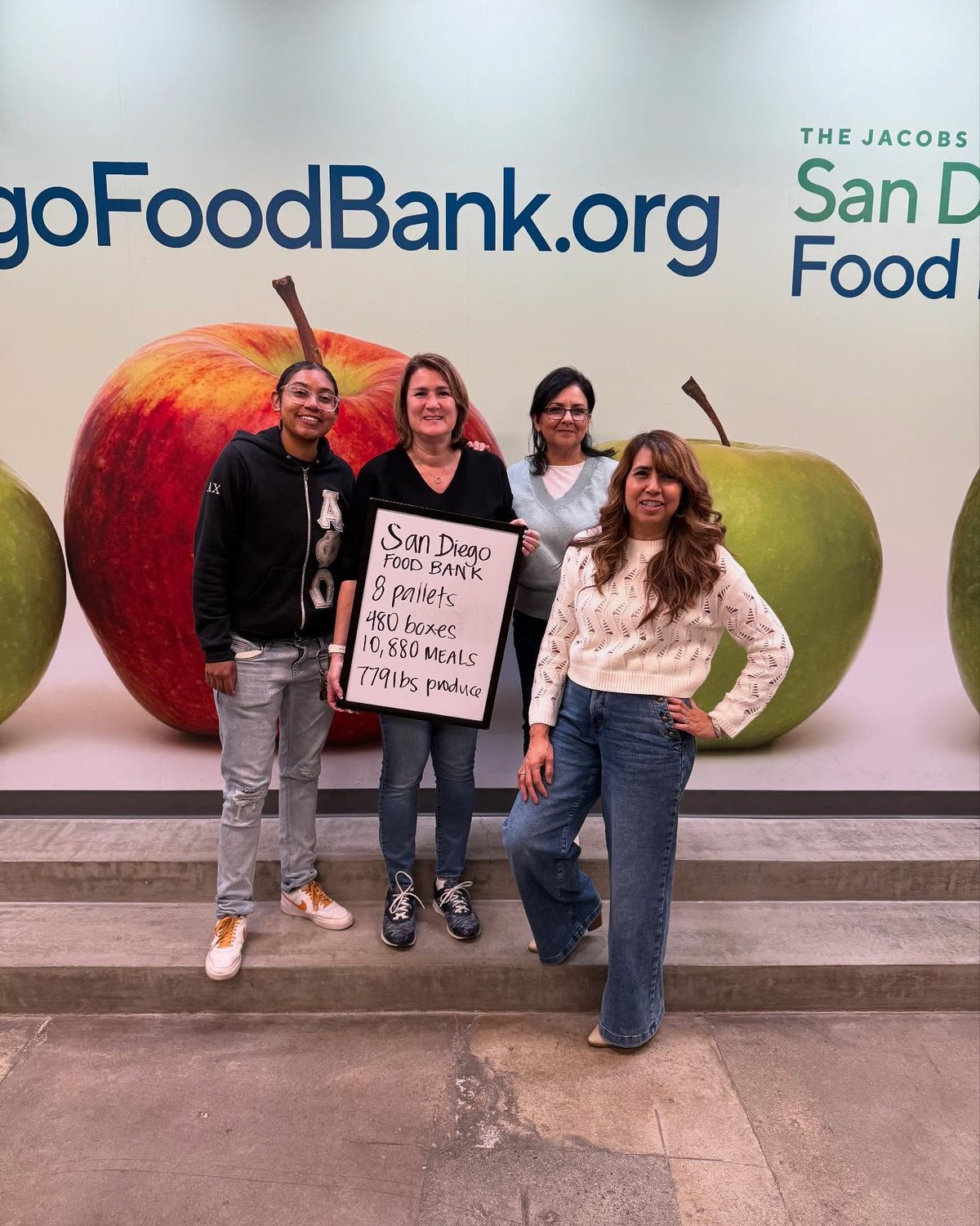 Members volunteering at the San Diego Food Bank